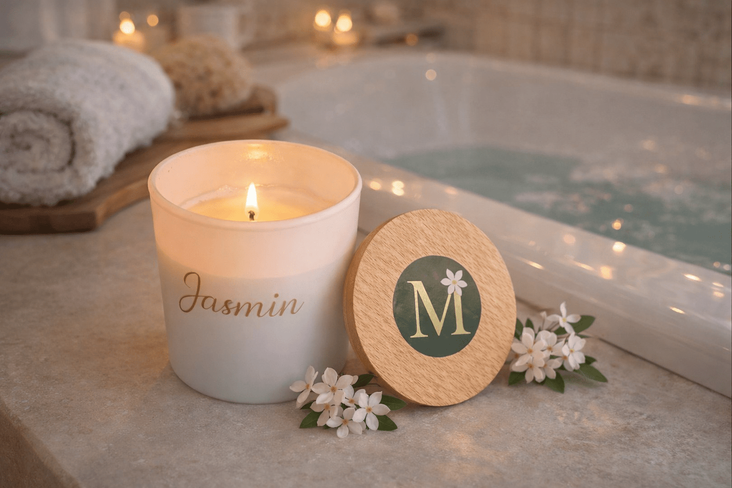 Bougie parfumée au Jasmin - Majaayli